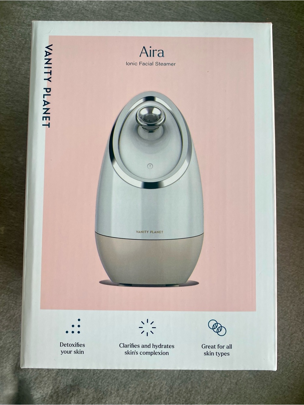 Vanity Planet Aira Ionic Facial Steamer - Blush/White